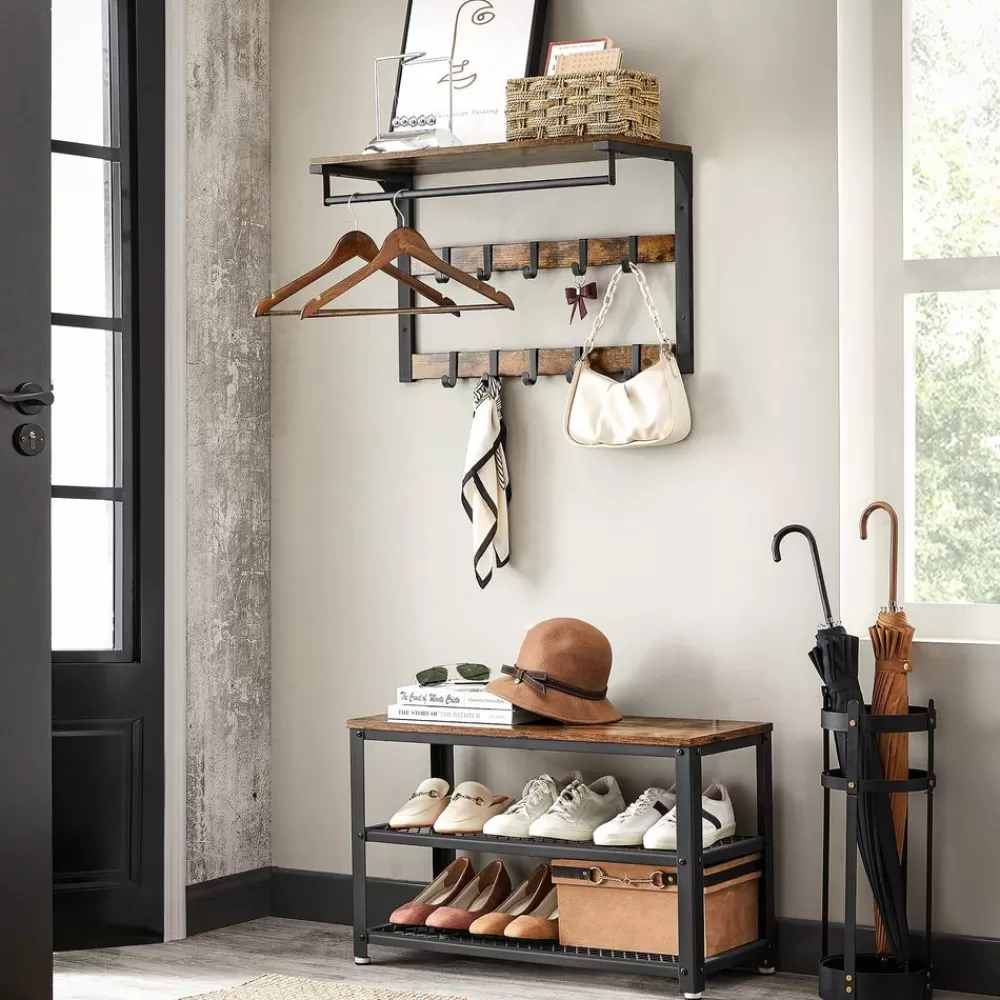 Fashion SONGMICS Wandgarderobe mit Ablage Industriestil