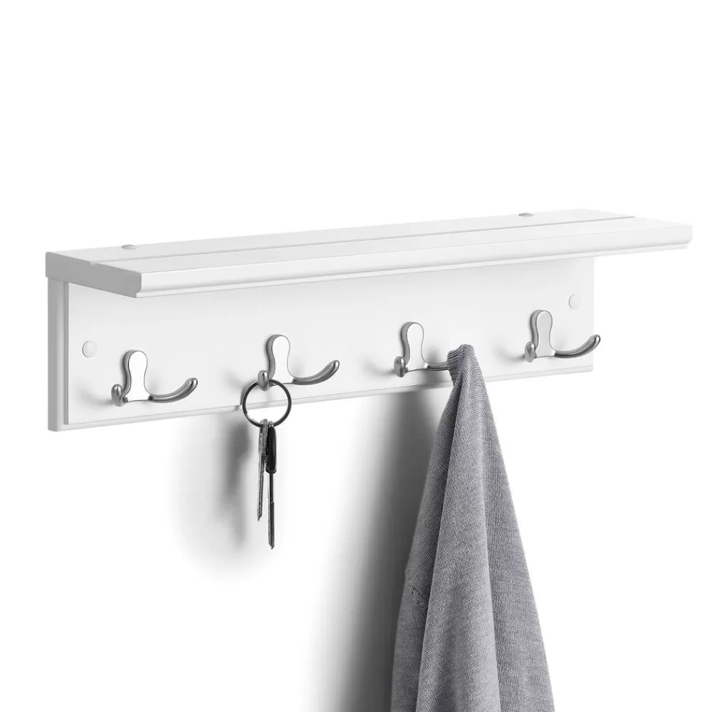 Cheap SONGMICS Wandgarderobe mit Ablage Weiß