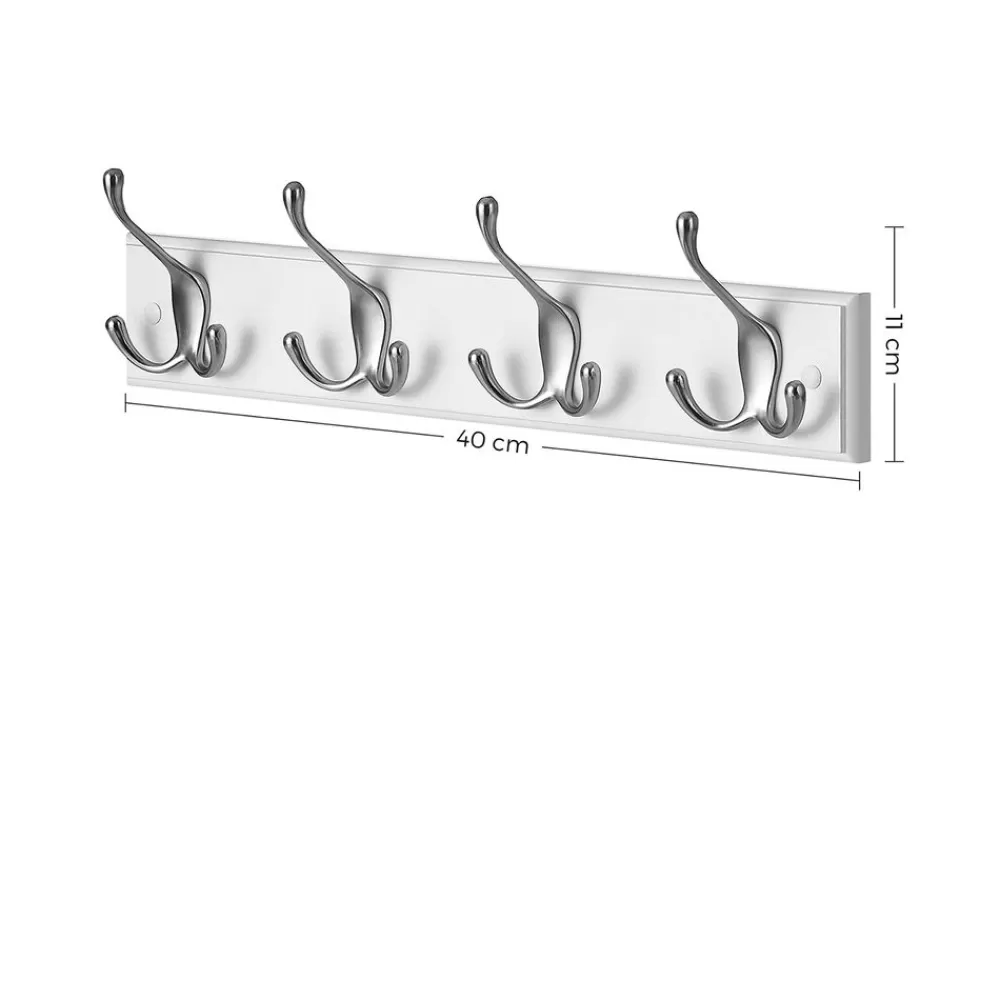 wandgarderobe_mit_haken_wei_6.webp Outlet SONGMICS Wandgarderobe mit Haken Weiß