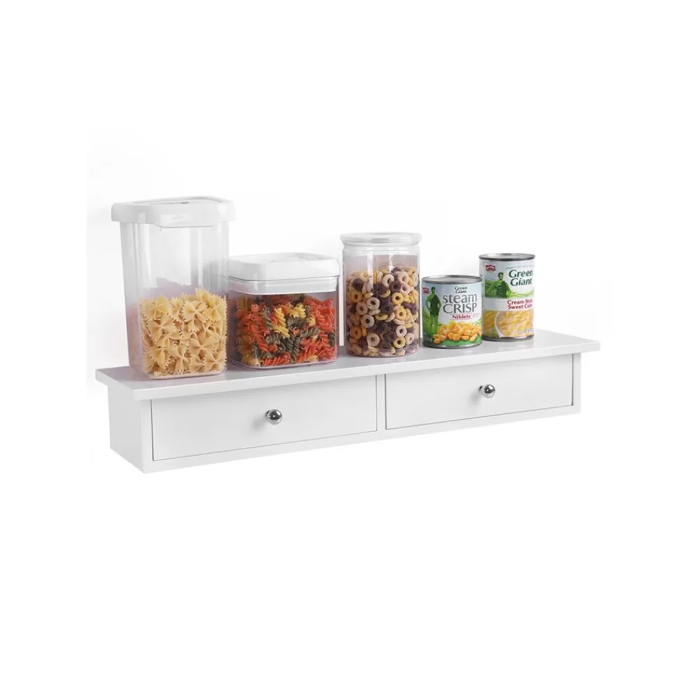 wandregal__schubladen_wei_4.webp Discount SONGMICS Wandregal 2 Schubladen Weiß