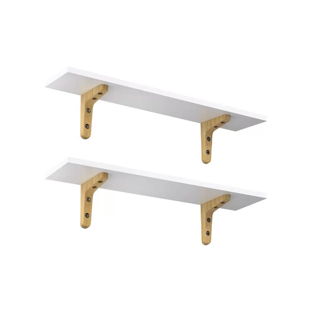 New SONGMICS Wandregal 2er Set Weiß