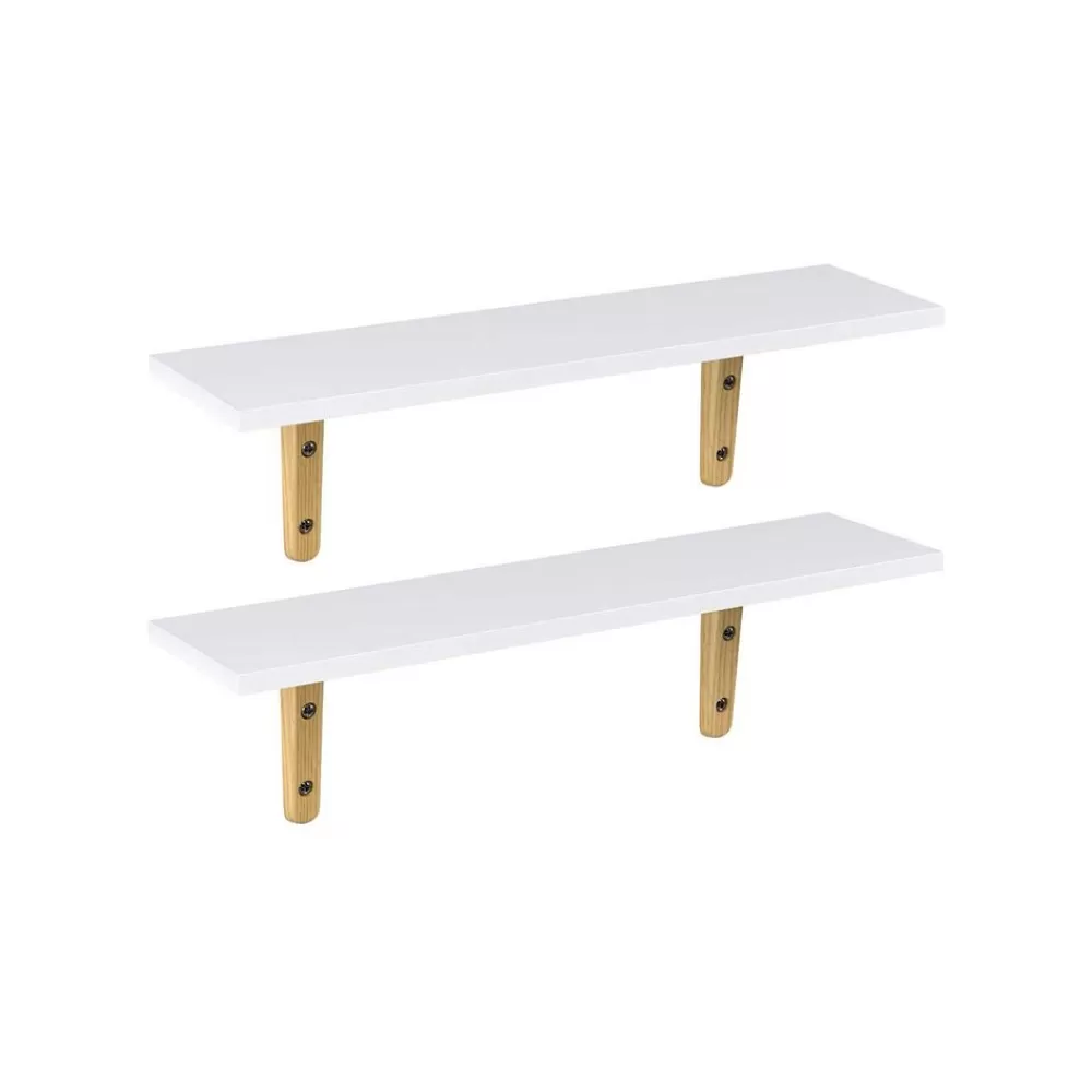 New SONGMICS Wandregal 2er Set Weiß