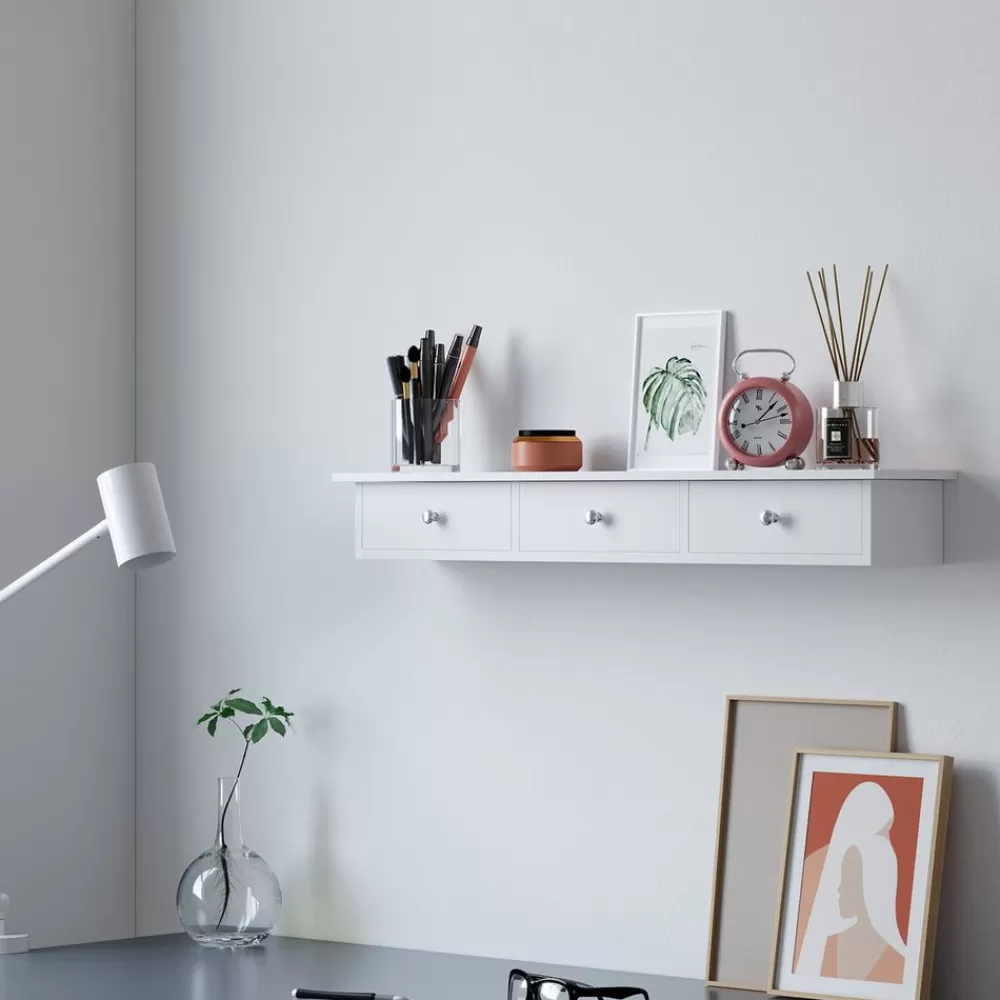 wandregal_mit_schubladen_wei_2.webp Sale SONGMICS Wandregal mit Schubladen Weiß Weiβ