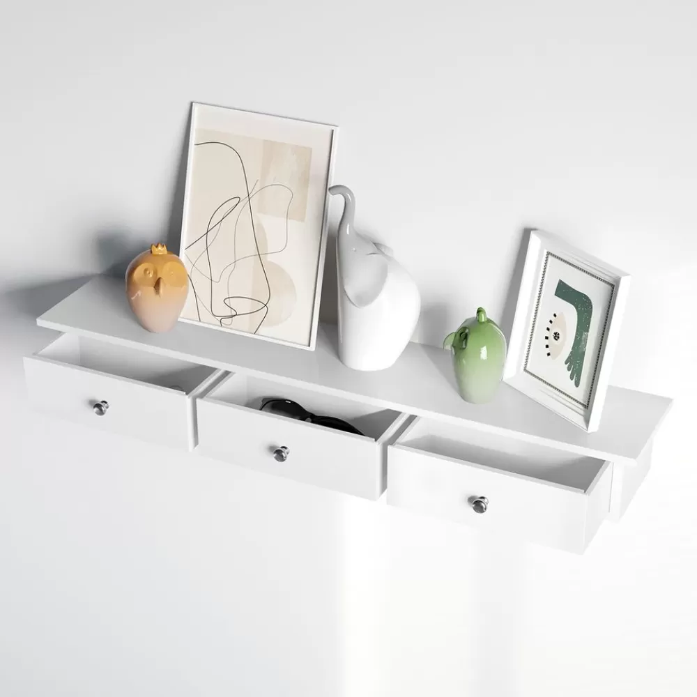 wandregal_mit_schubladen_wei_3.webp Sale SONGMICS Wandregal mit Schubladen Weiß Weiβ