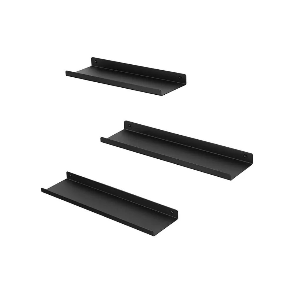 New SONGMICS Wandregale aus Metall 3er Set Schwarz