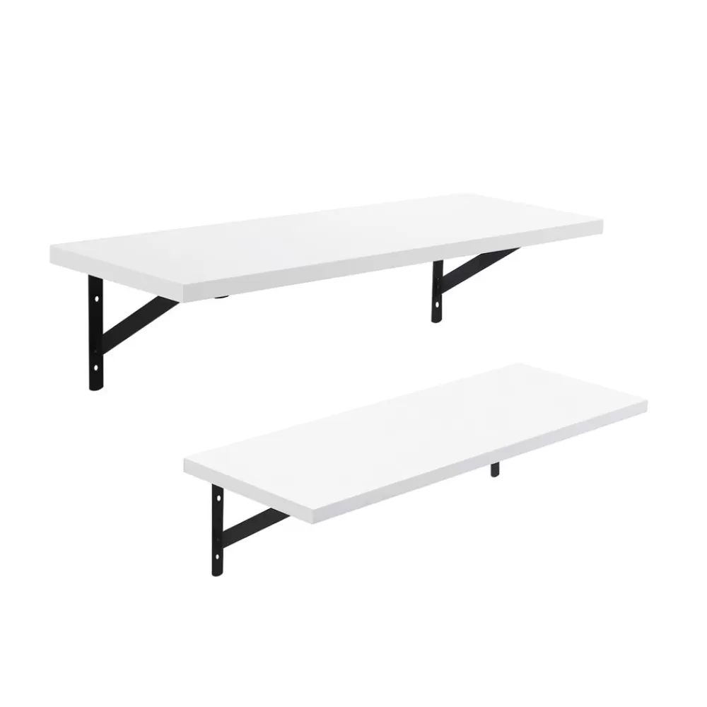 Store SONGMICS Wandregale 2er Set Weiß-Schwarz