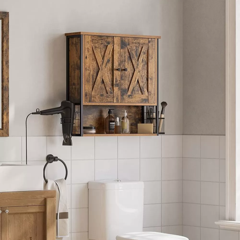 wandschrank_im_badezimmer_3.webp Fashion SONGMICS Wandschrank im Badezimmer Vintagebraun-Schwarz