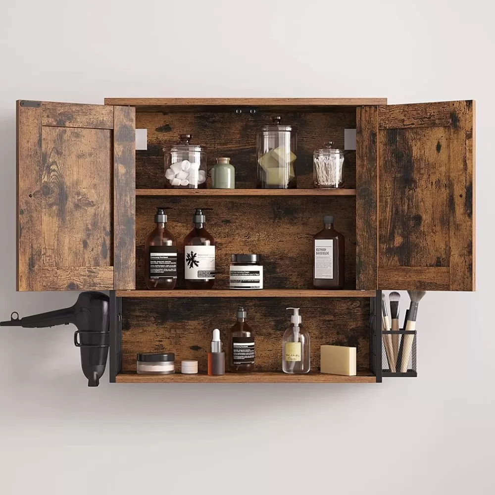 wandschrank_im_badezimmer_4.webp Fashion SONGMICS Wandschrank im Badezimmer Vintagebraun-Schwarz