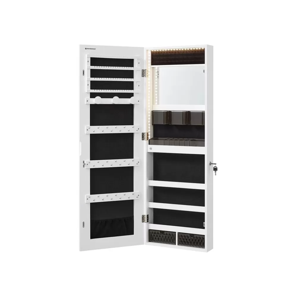 Shop SONGMICS Wandschrank mit Ganzkörperspiegel Weiβ