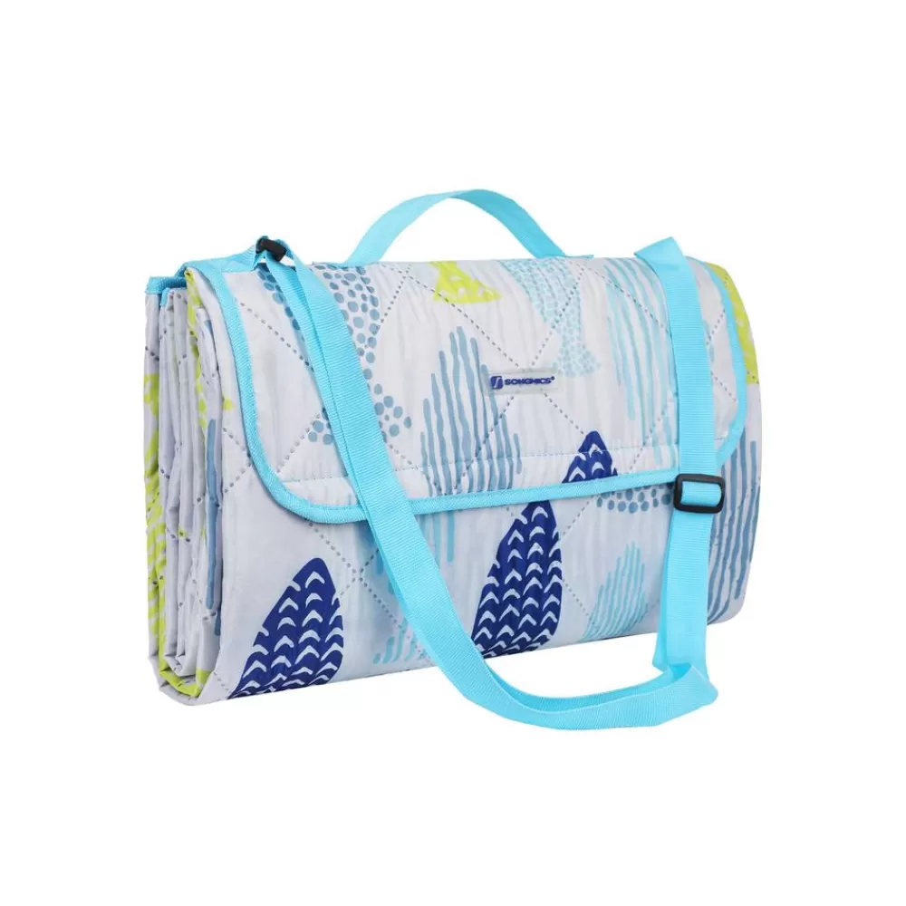 Outlet SONGMICS Waschbare Picknickdecke Fische XL