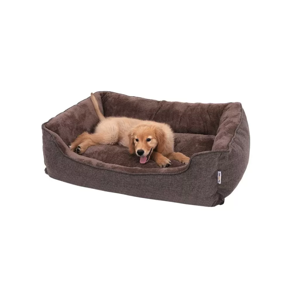 Clearance SONGMICS Waschbares Hundebett 110 cm Braun
