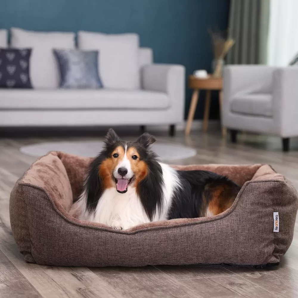 waschbares_hundebett__cm_braun_4-1.webp Clearance SONGMICS Waschbares Hundebett 110 cm Braun