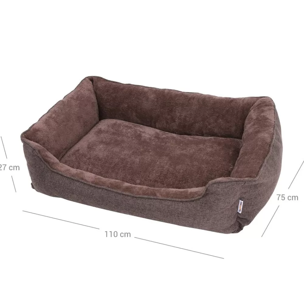 waschbares_hundebett__cm_braun_5-1.webp Clearance SONGMICS Waschbares Hundebett 110 cm Braun