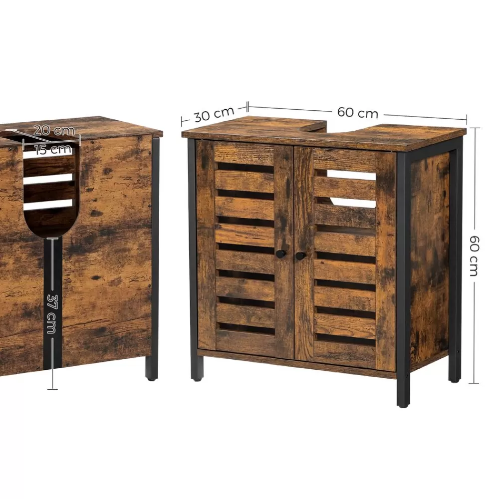 waschbeckenunterschrank_vintagebraunschwarz_6.webp Store SONGMICS Waschbeckenunterschrank vintagebraun-schwarz
