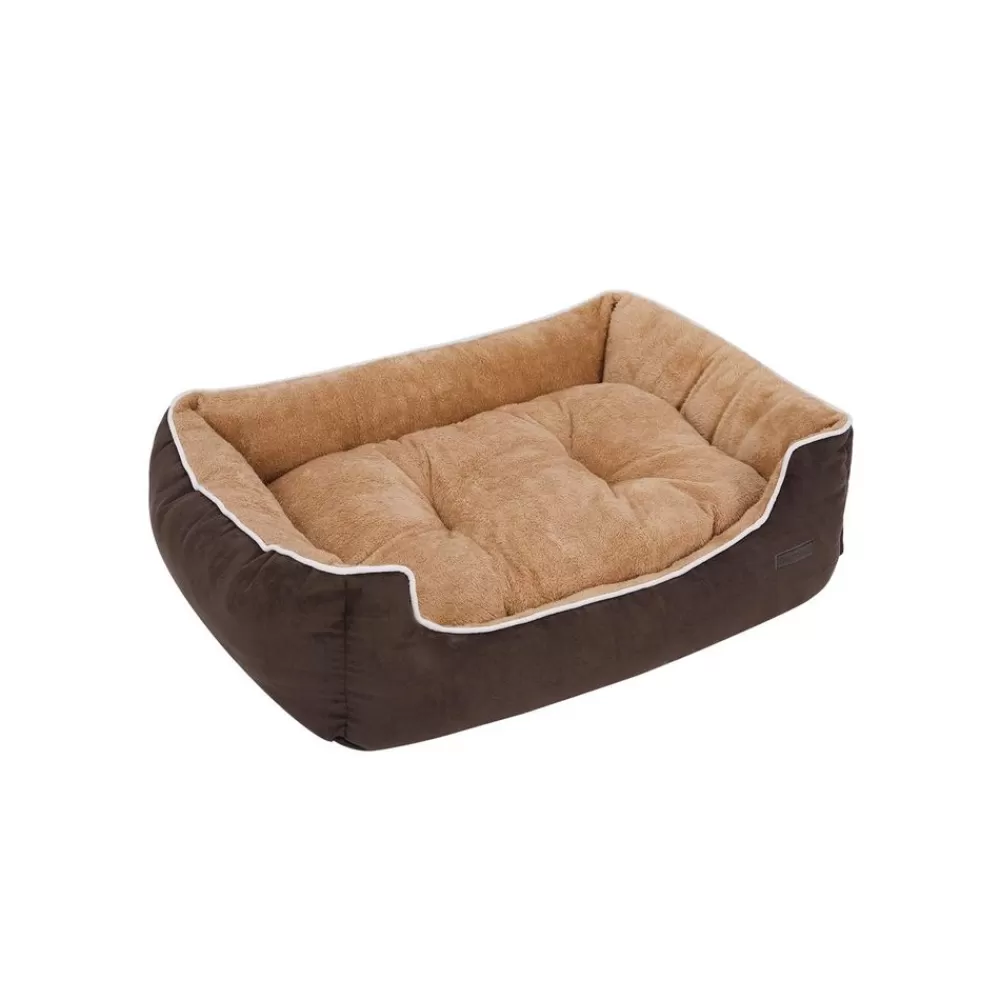 Outlet SONGMICS Weiches Hundesofa 90 cm Braun-Beige