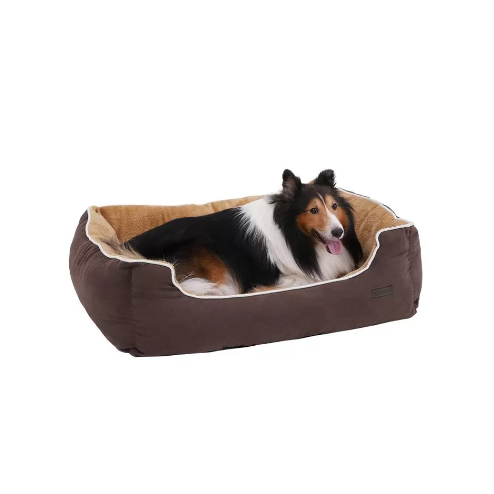 Outlet SONGMICS Weiches Hundesofa 90 cm Braun-Beige