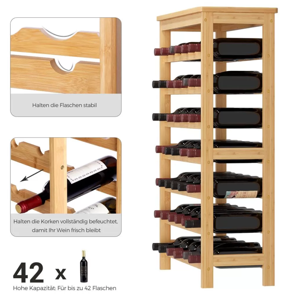 weinregal__ebenen_fr_bis_zu__flaschen_3.webp New SONGMICS Weinregal 7 Ebenen für bis zu 42 Flaschen