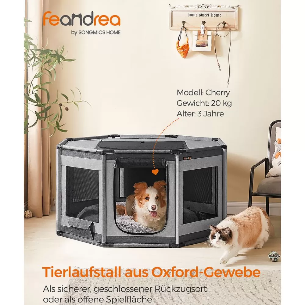 welpenlaufstall_achteckig_10.webp Sale SONGMICS Welpenlaufstall achteckig