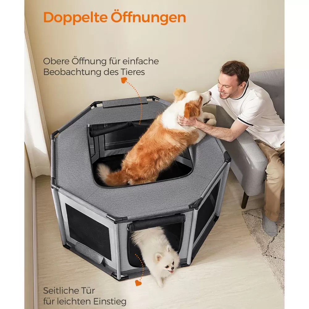 welpenlaufstall_achteckig_13.webp Sale SONGMICS Welpenlaufstall achteckig