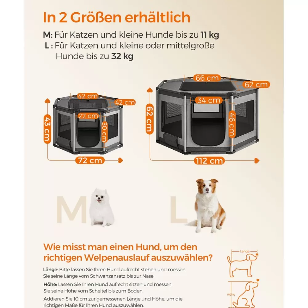 welpenlaufstall_achteckig_14.webp Sale SONGMICS Welpenlaufstall achteckig