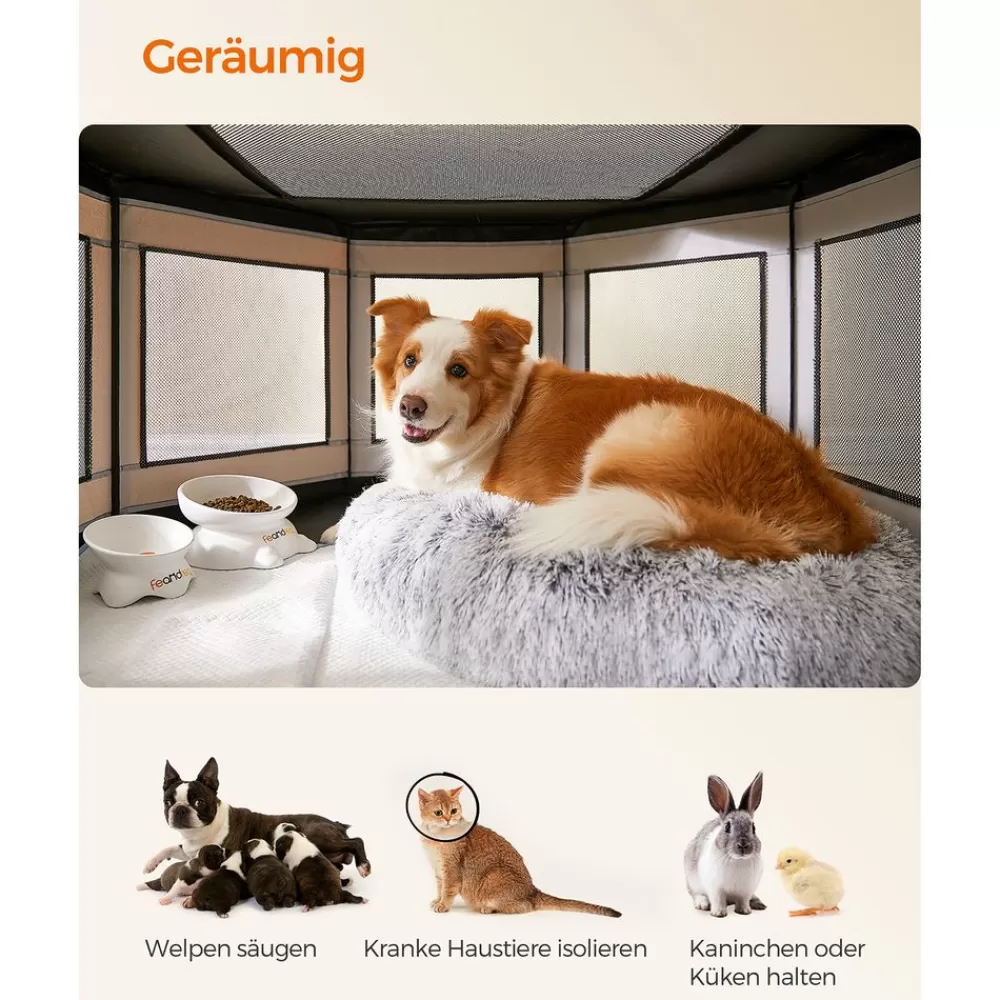 welpenlaufstall_achteckig_15.webp Sale SONGMICS Welpenlaufstall achteckig
