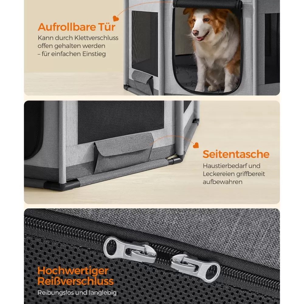 welpenlaufstall_achteckig_17.webp Sale SONGMICS Welpenlaufstall achteckig