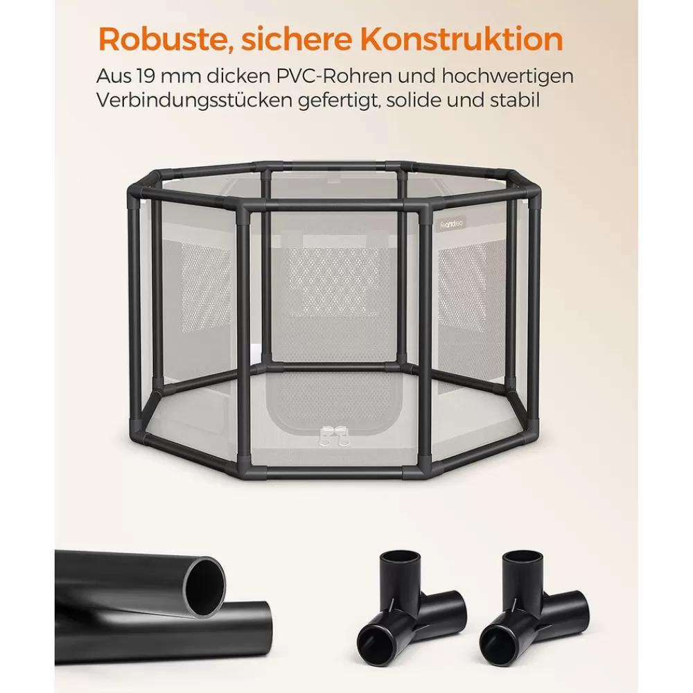 welpenlaufstall_achteckig_2.webp Sale SONGMICS Welpenlaufstall achteckig