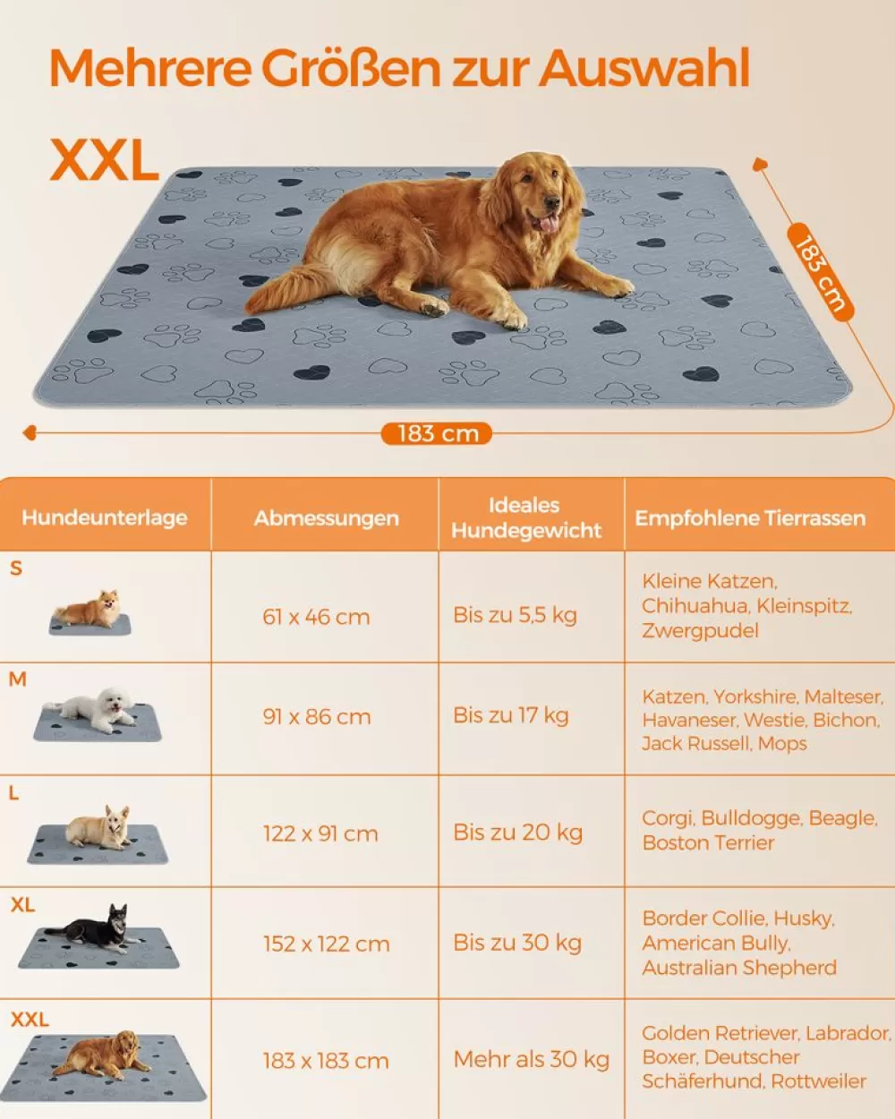 welpenunterlagen_waschbar__x__cm_er_set_xl_12.webp Best SONGMICS Welpen-Unterlagen waschbar 152 x 122 cm 2er Set XL
