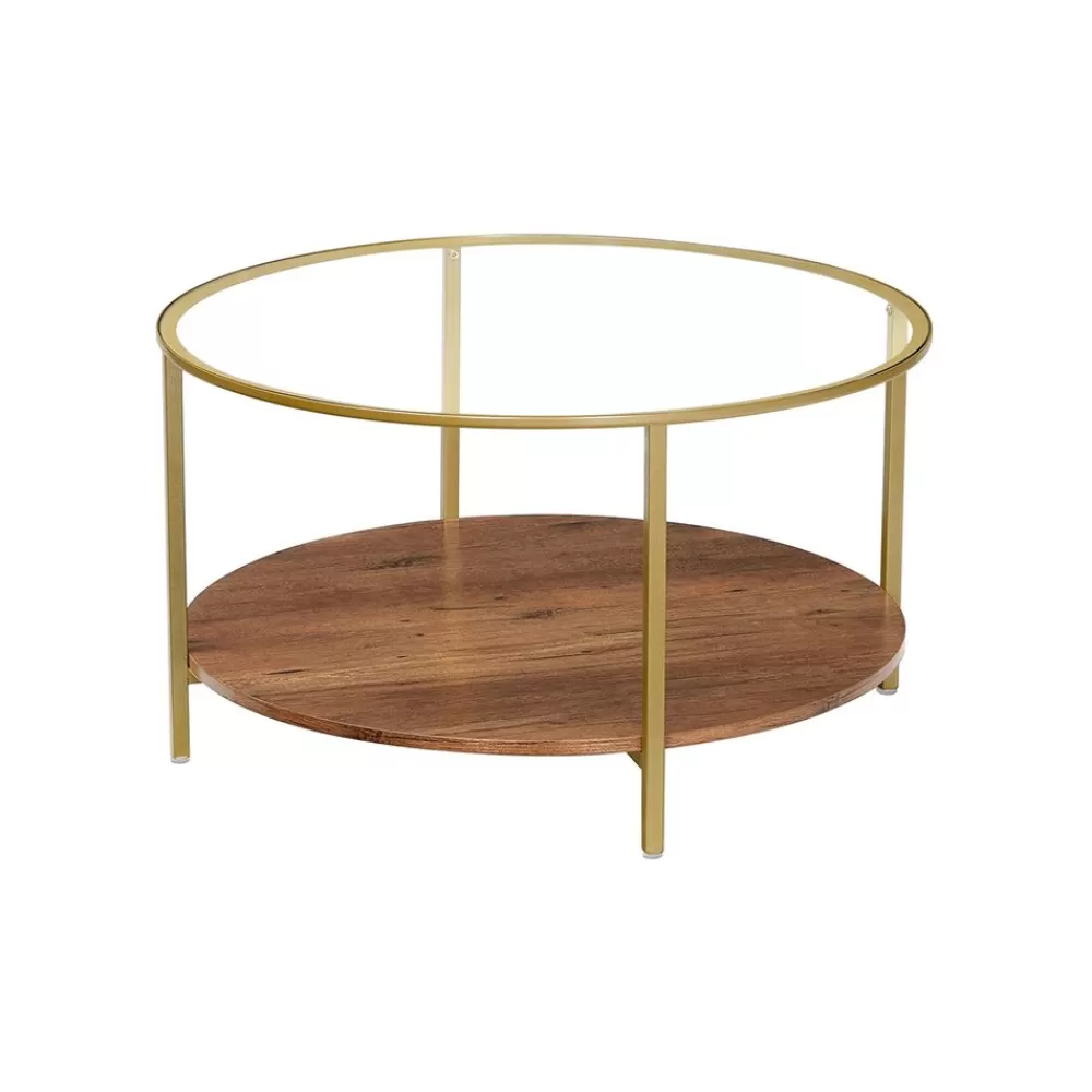 Best Sale SONGMICS Wohnzimmertisch haselnussbraun-golden