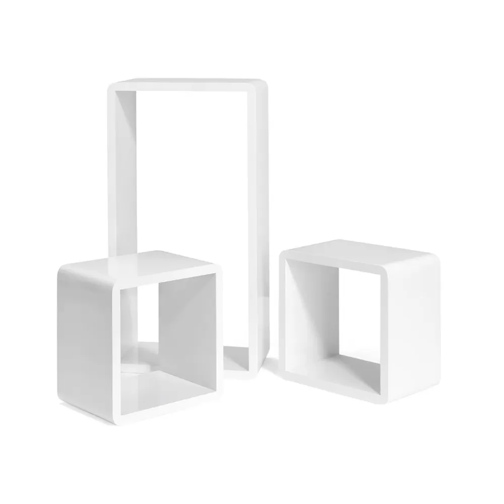 New SONGMICS Würfelförmige Wandregale 3er Set Weiß