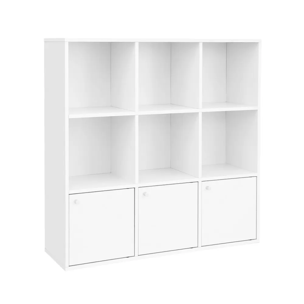 Cheap SONGMICS Würfelregal 3 Schranktüren Weiß Weiβ