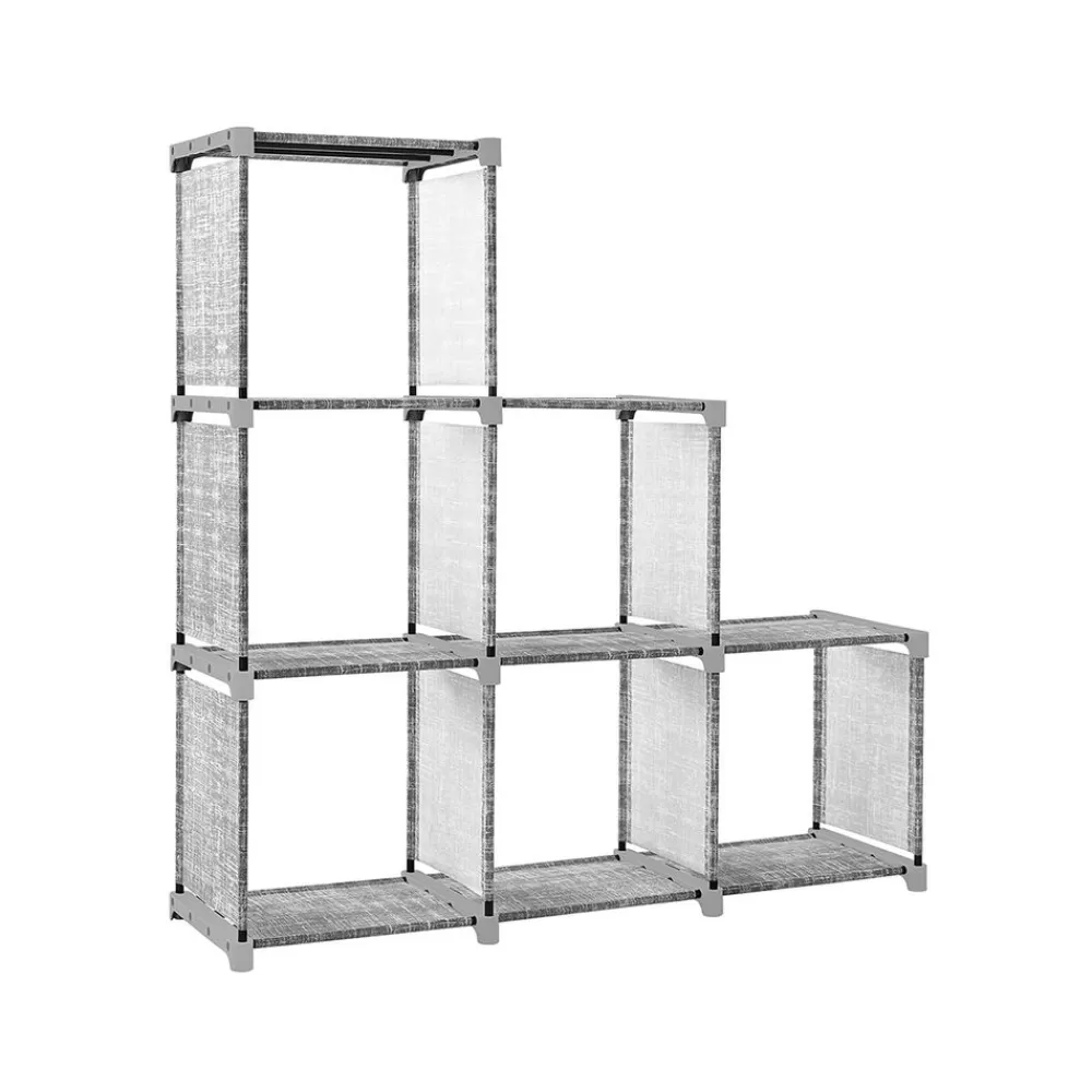 Clearance SONGMICS 6-Würfel-Regal grau meliert