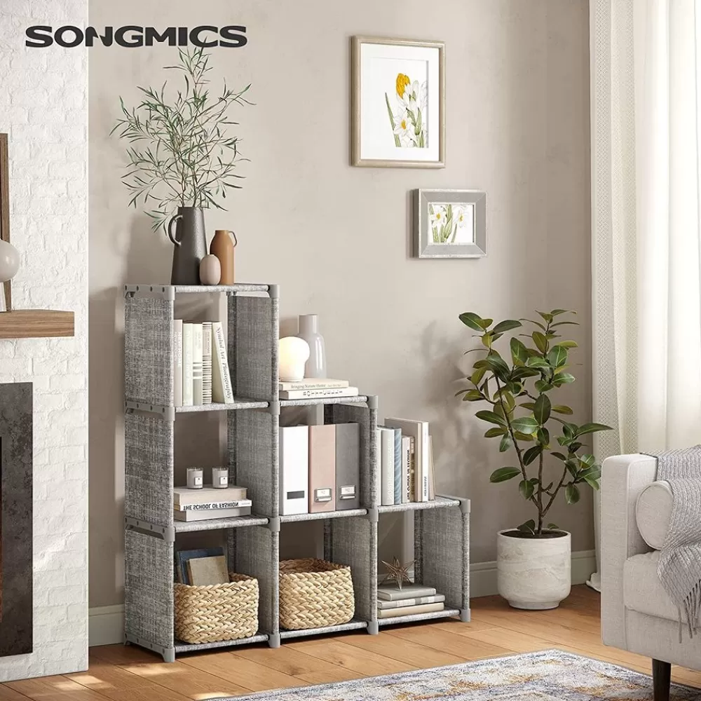 Clearance SONGMICS 6-Würfel-Regal grau meliert