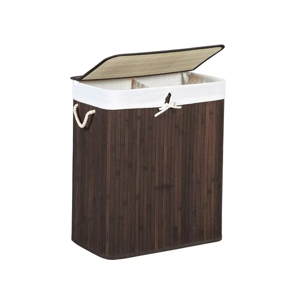 Outlet SONGMICS Wäschekorb 100 L Bambus Braun