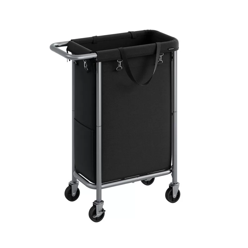 Cheap SONGMICS Wäschekorb 90 Liter mit Rollen und Griff
