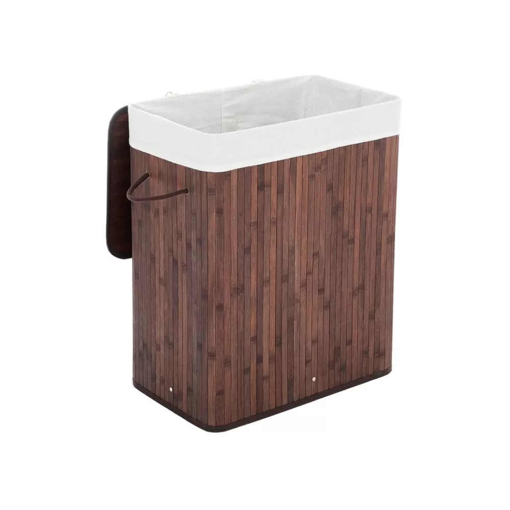 Fashion SONGMICS Wäschekorb Bambus 100 L Braun 1 Fach