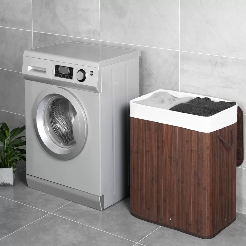wschekorb_bambus__l_braun__fach_12.webp Fashion SONGMICS Wäschekorb Bambus 100 L Braun 1 Fach