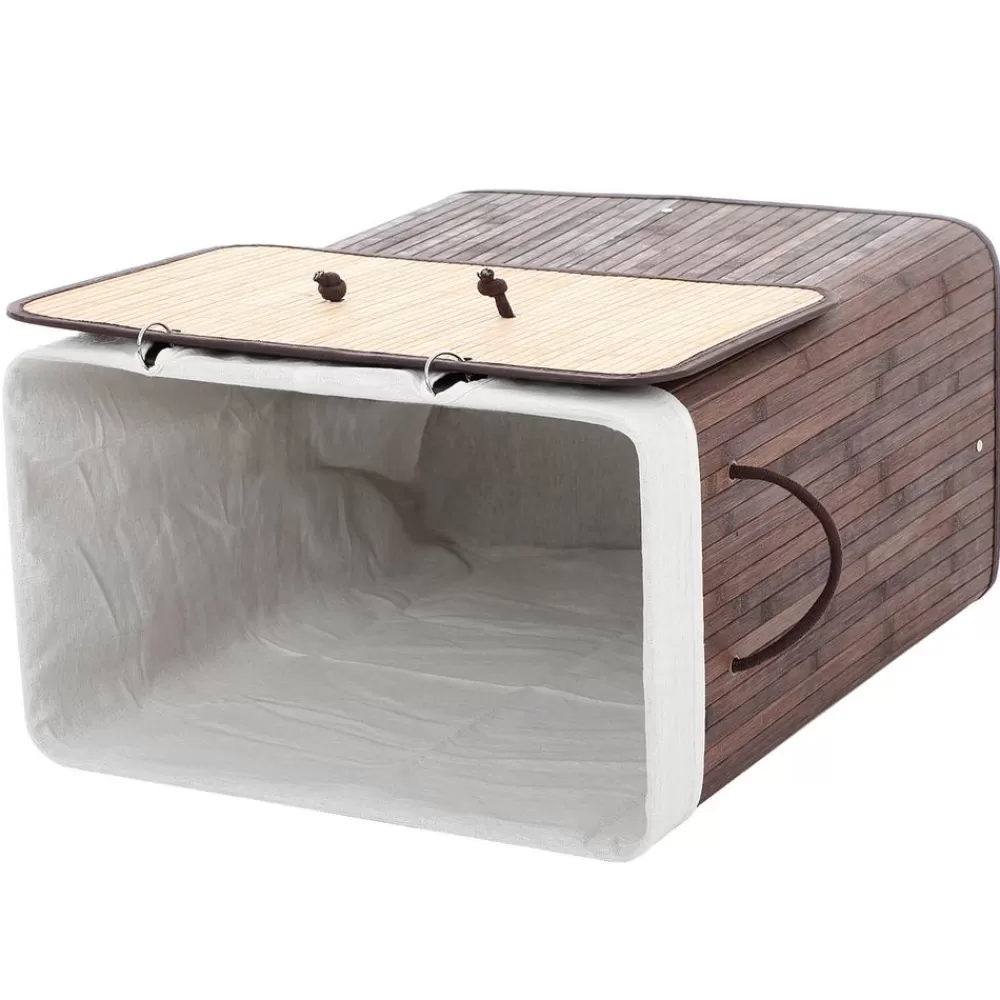 wschekorb_bambus__l_braun__fach_3.webp Fashion SONGMICS Wäschekorb Bambus 100 L Braun 1 Fach
