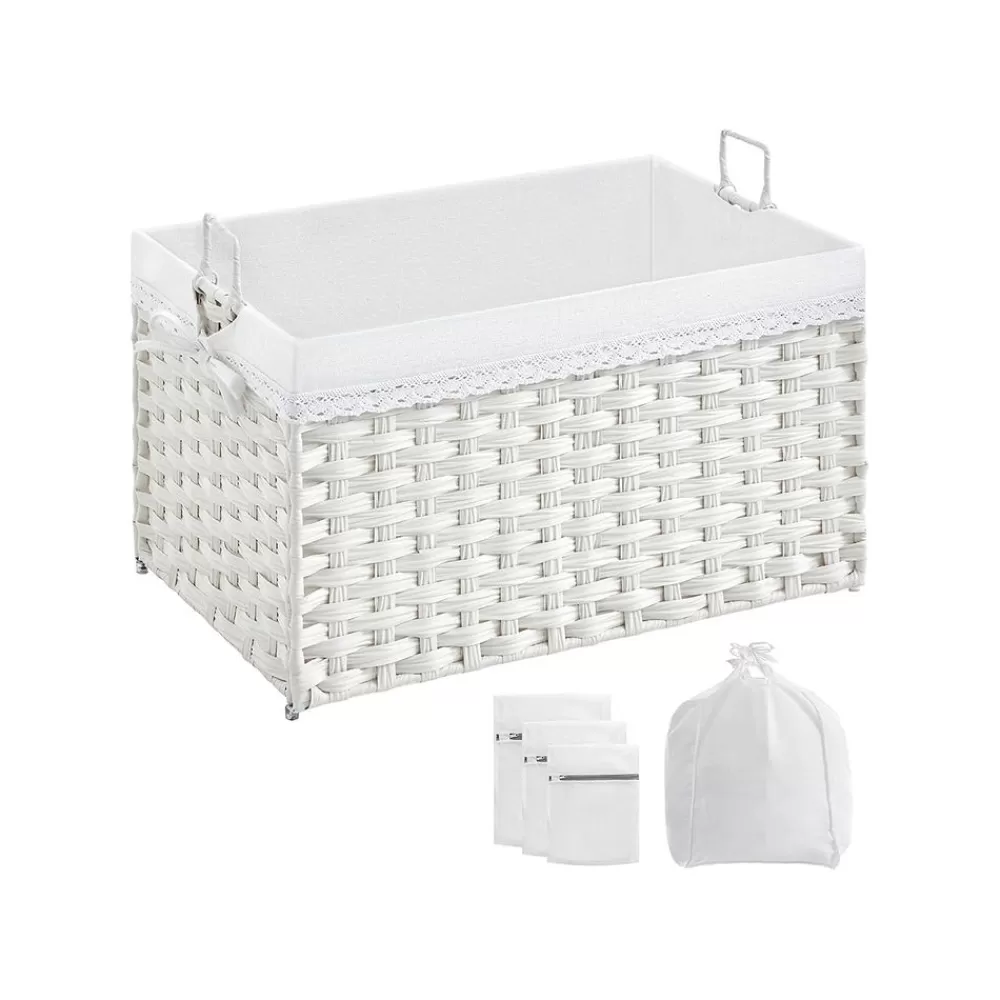 Clearance SONGMICS Wäschekorb 75L weiß