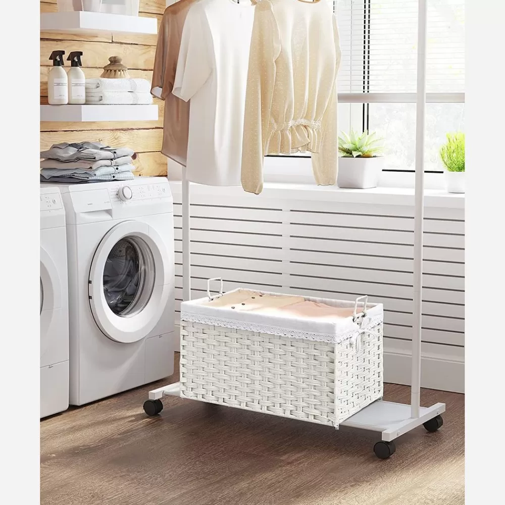 Clearance SONGMICS Wäschekorb 75L weiß