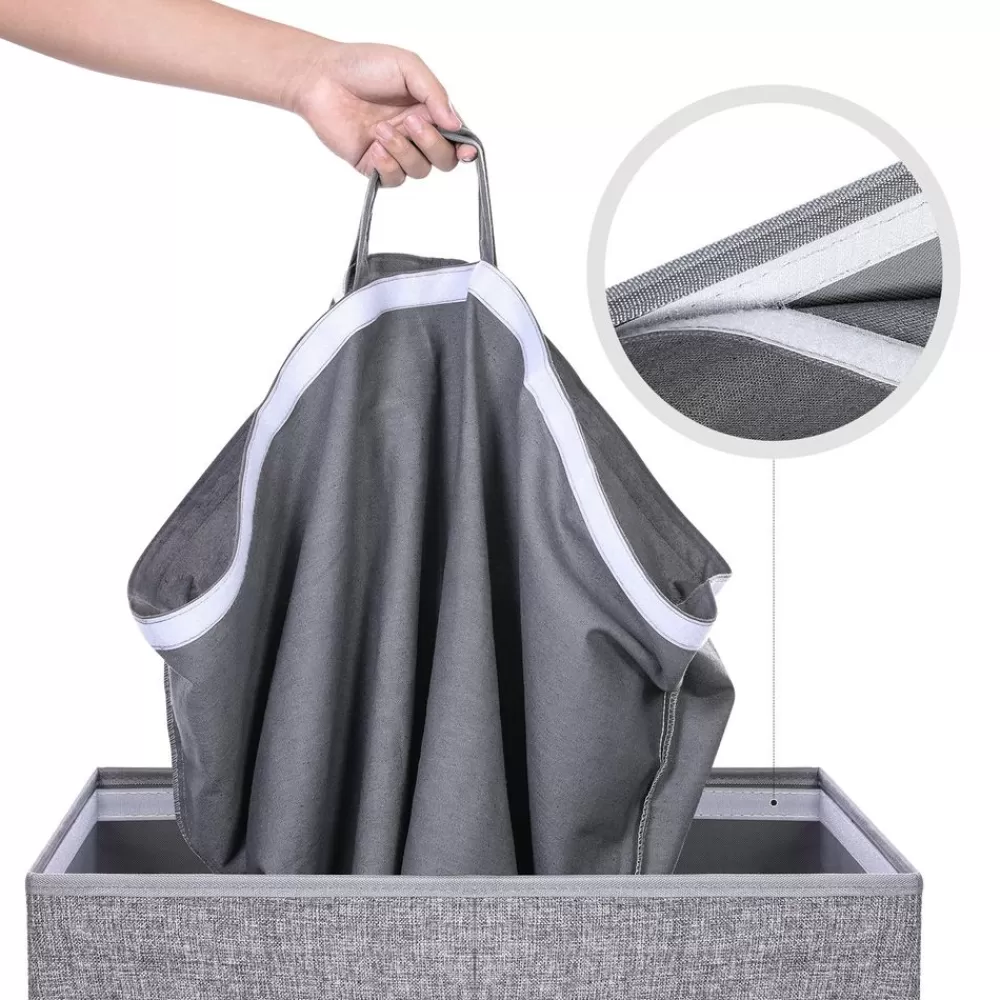 wschekorb_leinenimitat__l_grau_6.webp Online SONGMICS Wäschekorb Leinenimitat 142 L Grau