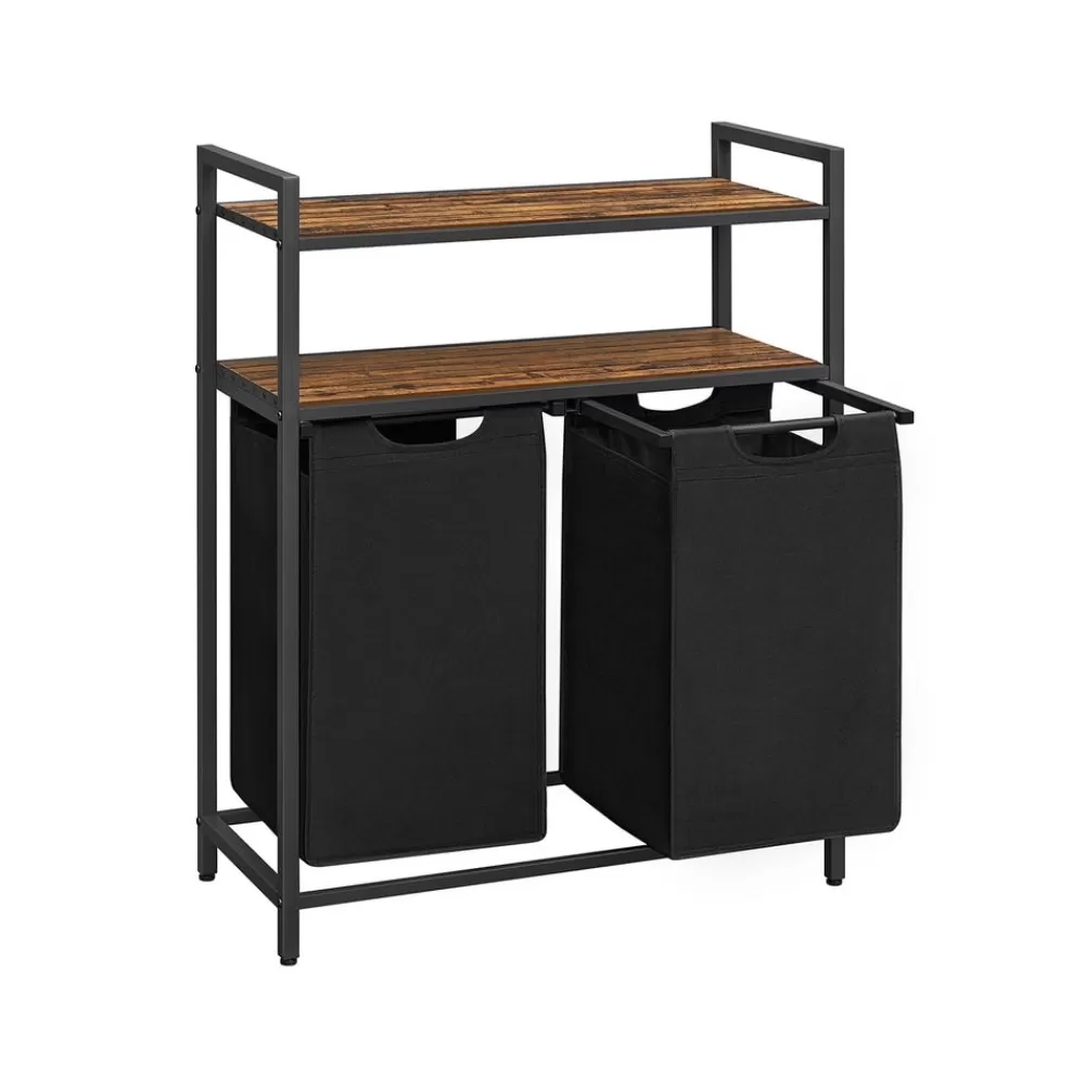 Sale SONGMICS Wäschekorb mit 2 Fächern