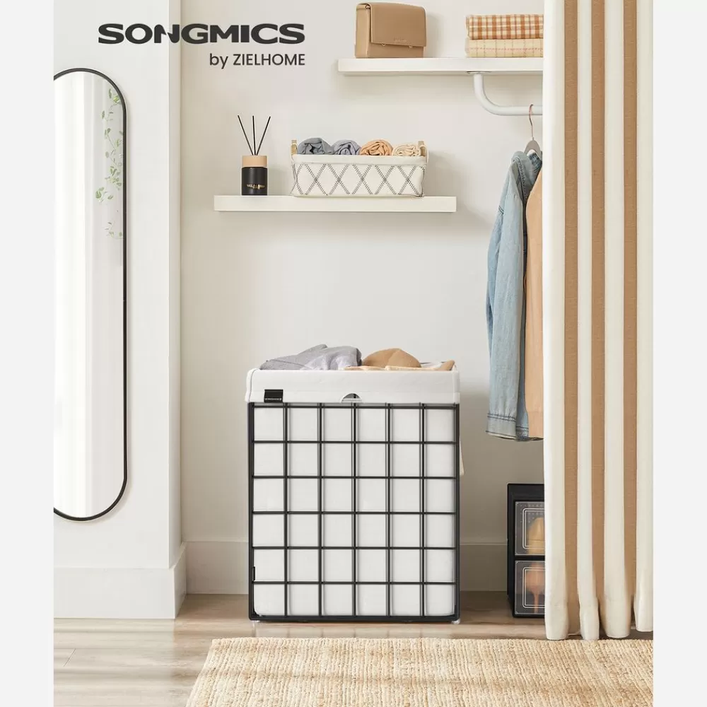 New SONGMICS Wäschekorb mit herausnehmbarem Sack