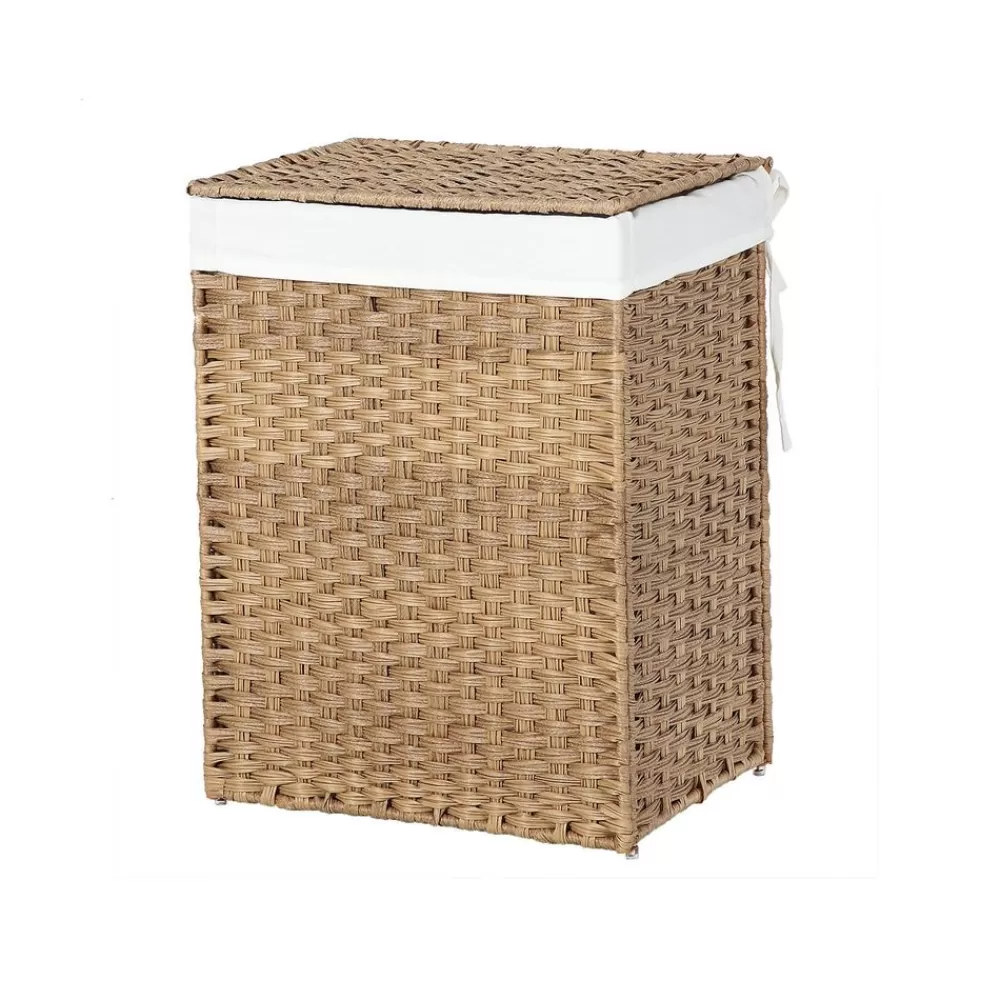 Shop SONGMICS Wäschekorb Polyrattan 110 L Naturfarbe