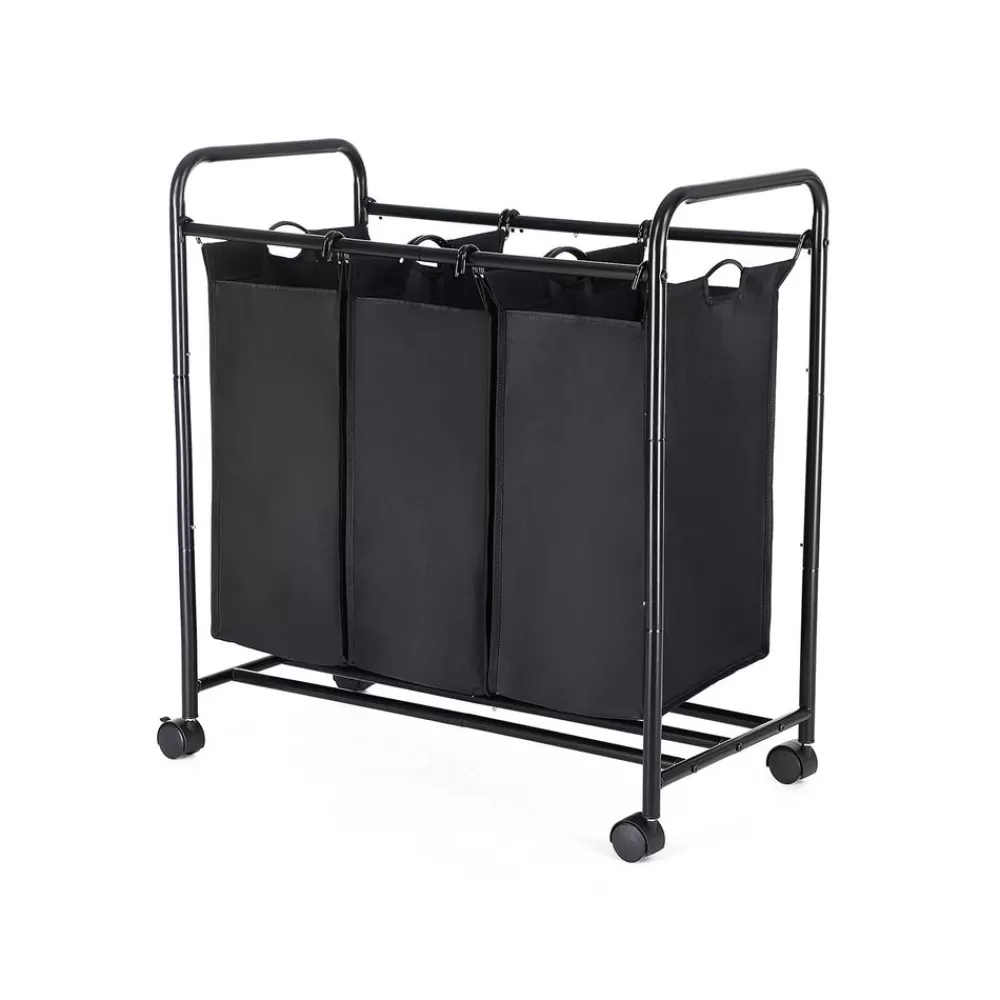 Hot SONGMICS Wäschesammler 3 x 44 L Schwarz