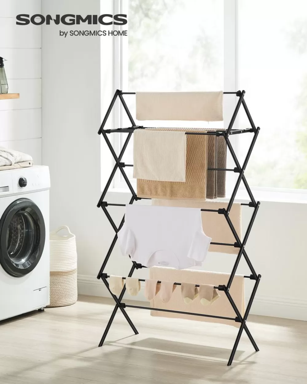 Shop SONGMICS Wäscheständer mit Stahlrahmen für Innen- und Außenbereich