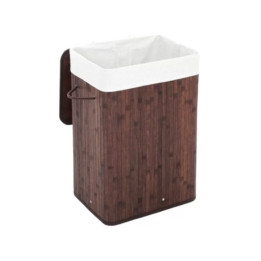 Clearance SONGMICS Wäschetonne Bambus 72 L Braun